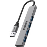 Sitecom USB-A naar 4x USB-A Tiny usb-hub Grijs