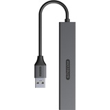 Sitecom USB-A naar 4x USB-A Tiny usb-hub Grijs