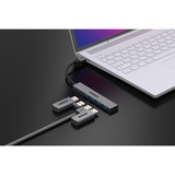 Sitecom USB-A naar 4x USB-A Tiny usb-hub Grijs