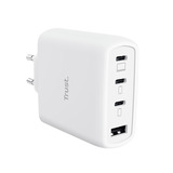 Trust Maxo USB-C GaN Oplader 65W  Wit, Power Delivery, 3x USB-C, 1x USB-A
