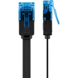 goobay CAT 6A U/UTP platte kabel Zwart, 20 meter
