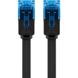 goobay CAT 6A U/UTP platte kabel Zwart, 20 meter