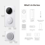 Aqara Slimme Video Deurbel G410 Select Wit, Wifi, Bluetooth, Zigbee, Matter