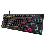Corsair K55 CORE TKL Tenkeyless RGB gaming toetsenbord Zwart, US lay-out (QWERTY), Membraan, RGB