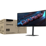GIGABYTE  34" Curved UltraWide gaming monitor Zwart/grijs