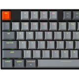 Keychron K8-H3, toetsenbord Grijs/grijs, US lay-out, Gateron G Pro Brown, RGB leds, TKL, ABS keycaps, hot swap, Bluetooth 5.1