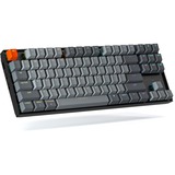 Keychron K8-H3, toetsenbord Grijs/grijs, US lay-out, Gateron G Pro Brown, RGB leds, TKL, ABS keycaps, hot swap, Bluetooth 5.1
