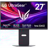 LG UltraGear 27G850A-B 27" 4K UHD gaming monitor Zwart, 2x HDMI, DisplayPort 2.1, USB-B, 240 Hz / 480 Hz