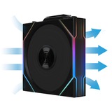 Lian Li UNI FAN TL 120 Wireless Triple Pack case fan Zwart, 4-pin PWM, Incl. controller