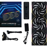 Lian Li UNI FAN TL 120 Wireless Triple Pack case fan Zwart, 4-pin PWM, Incl. controller