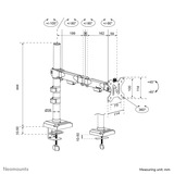 Neomounts DS60-600BL1 Monitorarm 10-32" - Quick-fix - 180°-stop Zwart