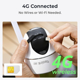 Reolink G440 + Solar Panel 2 beveiligingscamera Wit, 4K, 8MP, 4G LTE, Incl. Solar Panel 2 + 64GB micro SD-kaart 