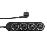 Shelly Power Strip Gen4 4-voudige stekkerdoos Zwart, 4x stekker, WiFi, Bluetooth, Zigbee
