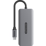 Sitecom 6-in-1 USB-C LAN Multiport Adapter dockingstation Grijs