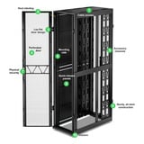 APC NetShelter SX, Server Rack Enclosure, Gen 2, 52U Zwart/groen, 2436H x 600W x 1200D mm, AR3308B2