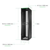 APC NetShelter SX, Server Rack Enclosure, Gen 2, 52U Zwart/groen, 2436H x 600W x 1200D mm, AR3308B2