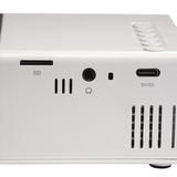 Denver PR-1000 Mini projector Wit/zwart, 30 ANSI Lumen, HDMI, USB, Bluetooth