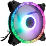 Inter-Tech Argus RS-07 RGB Set120x120x25 case fans Zwart, 3 stuks, 120 x 120 x 25 mm, PWM