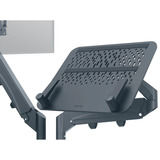 Leitz Ergo Ruimtebesparende Dubbele Monitor- en Laptoparm monitorarm Donkergrijs