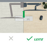 Leitz Ergo Ruimtebesparende Dubbele Monitor- en Laptoparm monitorarm Donkergrijs