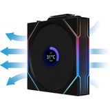 Lian Li UNI FAN TL120 LCD Reverse Blade Wireless Single Pack case fan Zwart, 4-pin PWM + 1x 9-pin USB
