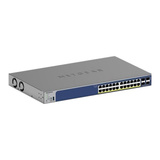 Netgear 24-poorts Gigabit PoE+ Smart Switch met 4 SFP+ poorten Grijs, 10G,Smart Managed