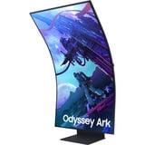 Samsung Odyssey Ark G97NC 55" 4K UHD curved gaming monitor Zwart, 3x HDMI, DisplayPort, 2x USB-A, 2x USB-B, 2x USB-C, Wi-Fi 5, BT, RJ-45, 165 Hz