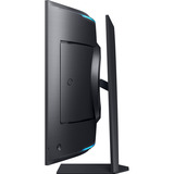 Samsung Odyssey Ark G97NC 55" 4K UHD curved gaming monitor Zwart, 3x HDMI, DisplayPort, 2x USB-A, 2x USB-B, 2x USB-C, Wi-Fi 5, BT, RJ-45, 165 Hz