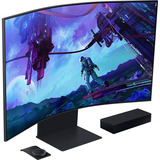 Samsung Odyssey Ark G97NC 55" 4K Ultra HD curved gaming monitor Zwart, 1x DisplayPort, 3x HDMI, 2x USB-C, 2x USB-A, 1x RJ-45, 165 Hz, 3x HDMI, DisplayPort, 2x USB-A, 2x USB-B, 2x USB-C, Wi-Fi 5, BT, RJ-45, 165 Hz