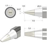 iFixit FixHub soldeerpunt, beitelvormig, 1,5 mm soldeerbout Zilver