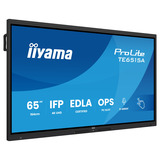 iiyama ProLite TE6515A-B2AG 64.5" 4K Ultra HD Public Display Zwart, HDMI, DisplayPort, USB-C, Audio, LAN, WiFi-6E, Bluetooth 5.0, Touch