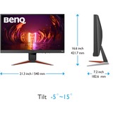 BenQ MOBIUZ EX240N 24" gaming monitor Zwart, 165Hz, HDMI, DisplayPort, AMD FreeSync