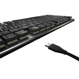 CHERRY MX 10.0N RGB, toetsenbord Zwart, EU lay-out (QWERTY), Cherry MX Low Profile Speed, RGB, ABS
