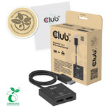 Club 3D 2-in-1 bidirectionele DisplayPort switch Zwart, 8K