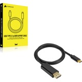Corsair USB Type-C naar DisplayPort kabel Zwart, 1 meter