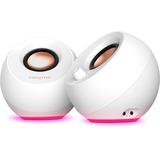 Creative Pebble Pro pc-luidspreker Wit, AUX, USB-A, USB-C, Bluetooth 5.3, RGB