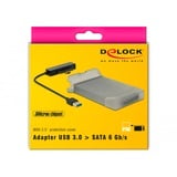 DeLOCK USB-A 3.2 Gen 1 naar 22-pin SATA (female) converter Zwart