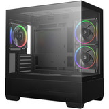 DeepCool CG380 3F midi tower behuizing Zwart | 2x USB-A | 1x USB-C | RGB | Window