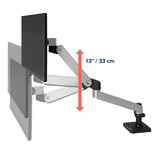 Ergotron LX Pro bureau monitorarm Geborsteld aluminium
