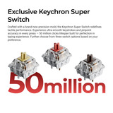 Keychron C3 Pro-H4, toetsenbord Zwart, US lay-out, Keychron Super Banana, 80% TKL, RGB leds, Cherry Double-Shot PBT, hot swap, 8000 Hz