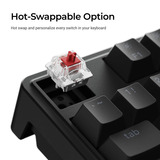 Keychron C3 Pro-H4, toetsenbord Zwart, US lay-out, Keychron Super Banana, 80% TKL, RGB leds, Cherry Double-Shot PBT, hot swap, 8000 Hz