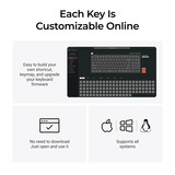 Keychron C3 Pro-H4, toetsenbord Zwart, US lay-out, Keychron Super Banana, 80% TKL, RGB leds, Cherry Double-Shot PBT, hot swap, 8000 Hz
