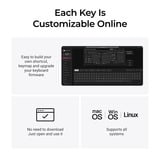 Keychron Q13 Ultra-M4 8K Wireless Custom Mechanical Keyboard Zwart, US lay-out (QWERTY), Keychron Silk POM Banana, 96%, RGB, Hot swap, 8K, 2.4 GHz | Bluetooth 5.2 | USB-C