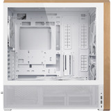 Lian Li LANCOOL 217 midi tower behuizing Wit/houtkleur | 2x USB-A | 1x USB-C | Tempered Glass