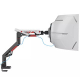 Neomounts ACE gaming DS70-256RD1 Gaming monitorarm Rood/zwart, Gasveer, Topfix, 180°-stop