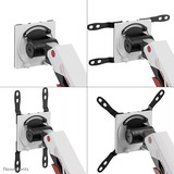 Neomounts DS70-256RD1 ACE gaming monitorarm Rood/zwart, Gasveer, Topfix, 180°-stop