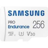 Samsung PRO Endurance 256 GB microSDXC geheugenkaart Wit, UHS-I U3, Class 10, V30, Incl. SD-Adapter