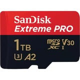 SanDisk Extreme PRO microSDXC 1 TB geheugenkaart UHS-I U3, Class 10, V30, A2, Incl. SD Adapter