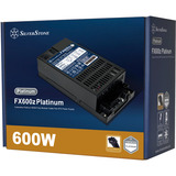 SilverStone FX600z Platinum, 600 Watt voeding  Zwart, 1x 12-Pin High Power GPU, 2x PCIe, Kabel-Management