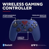 Trust GXT 542SM Muta Draadloze gamecontroller Blauw/rood, Windows, iOS, Android, 2.4 GHz / Bluetooth / USB-C